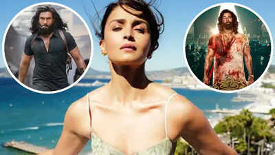 Alia Bhatt questions ‘male-centric’ Indian films at Cannes; accused of hypocrisy for praising Ranbir Kapoor’s ‘Animal’ and keeping mum on ‘Dhurandhar’ | – The Times of India