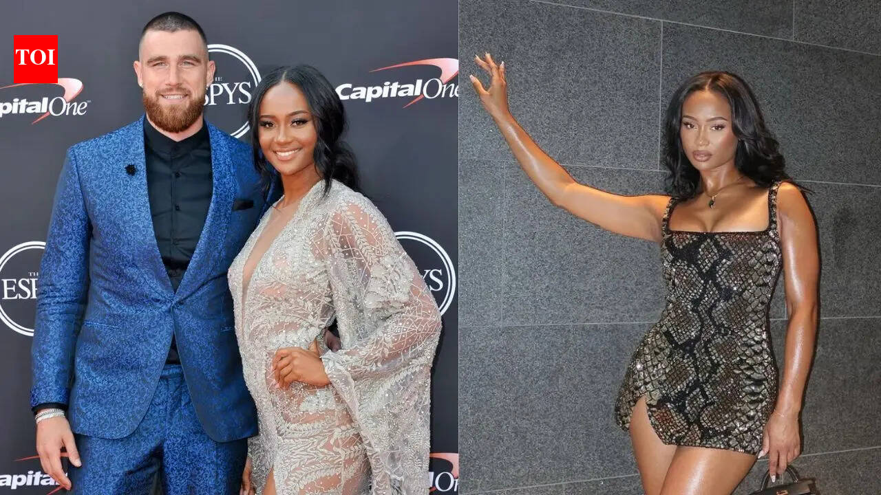 Travis Kelce’s ex Kayla Nicole turns heads in dazzling beaded swimsuit while eyeing Sports Illustrated spotlight