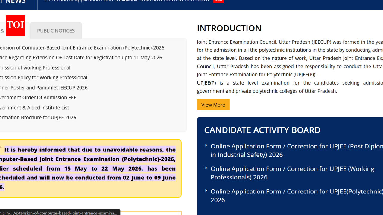 JEECUP 2026 exam dates revised: Check complete details here