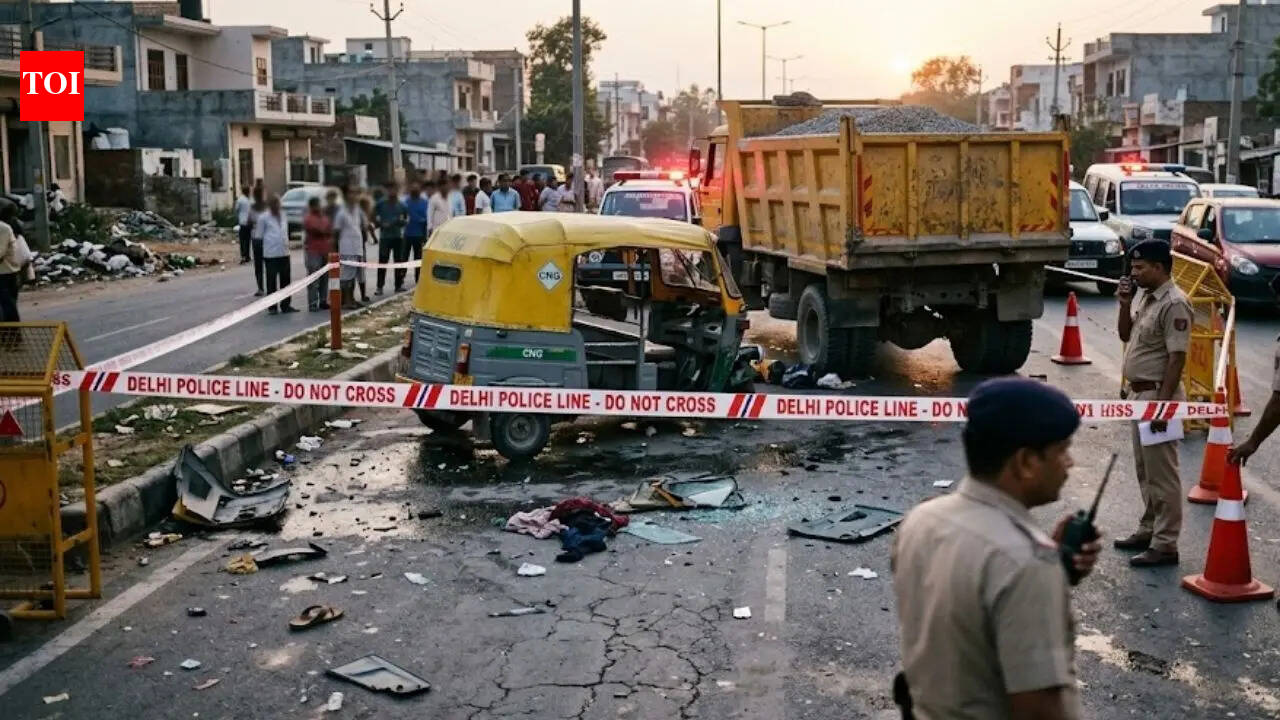 3 killed, 4 injured after dumper hits autorickshaw in Delhi’s Alipur