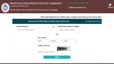 BPSC SI Mains admit card 2026 released at bpssc.bihar.gov.in: Direct link to download hall ticket