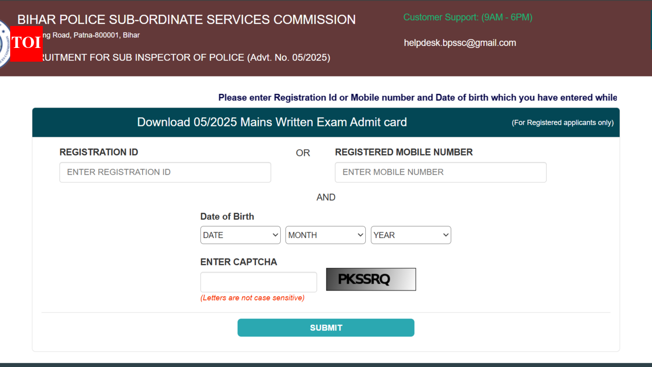 BPSC SI Mains admit card 2026 released at bpssc.bihar.gov.in: Direct link to download hall ticket
