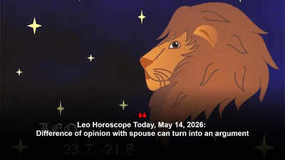 Leo Horoscope Today, May 14, 2026: Difference of opinion with spouse can turn into an argument – The Times of India