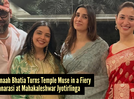 Tamannaah Bhatia proves nothing beats a classic Banarasi saree during her visit to Mahakaleshwar Jyotirlinga
