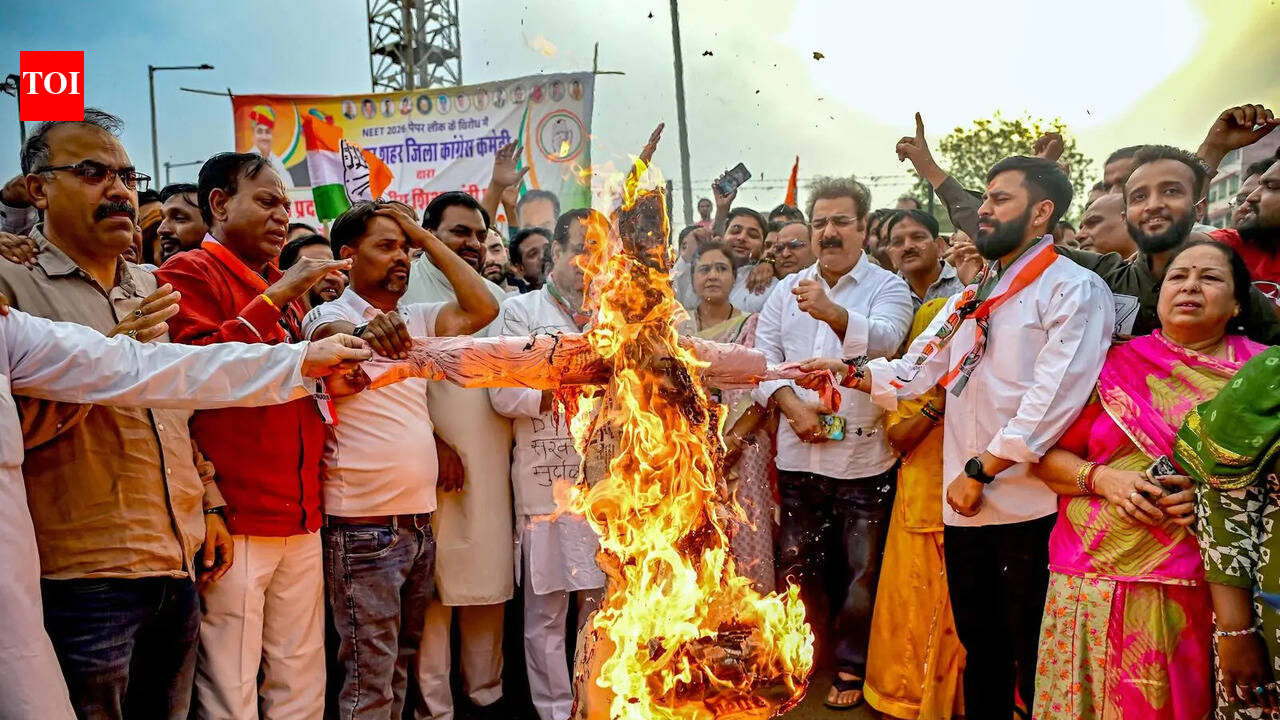 Congress alleges BJP links in NEET paper leak, questions Raj govt’s inaction