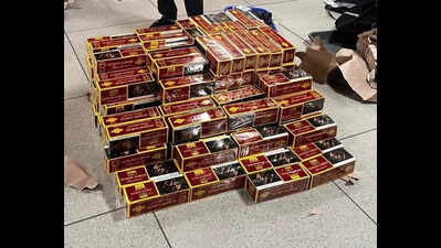 Customs seizes 566 boxes of cigarettes at Ahmedabad airport