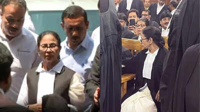 Bengal post-poll violence: Mamata Banerjee dons lawyers' coat, arrives at Calcutta high court
