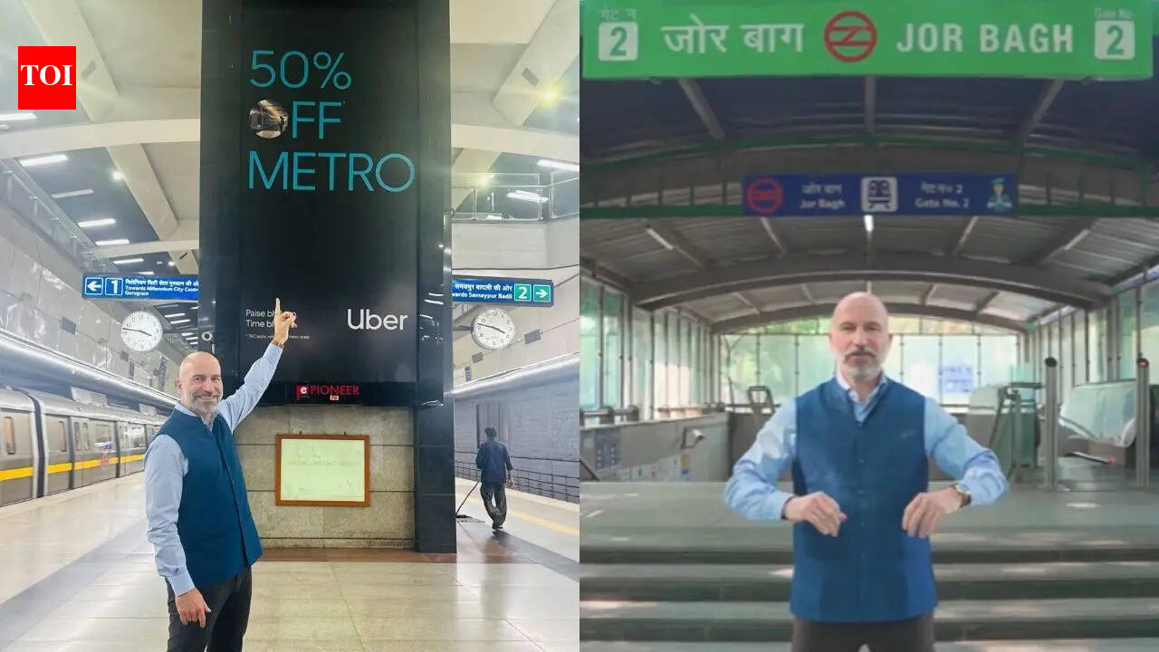 Uber CEO Dara Khosrowshahi takes Delhi Metro from Central Secretariat to Jor Bagh, calls it 'fast, affordable, reliable'; watch video