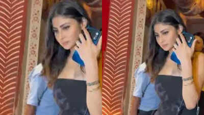 Mouni Roy steps out for Dinner; Actress looks stylish in black dress; Divorce rumours with Suraj Nambiar continue