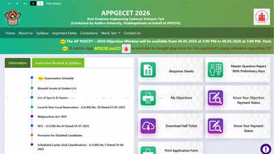 APPGECET 2026 results declared; 93.29 per cent candidates qualify for engineering and pharmacy PG admissions – The Times of India