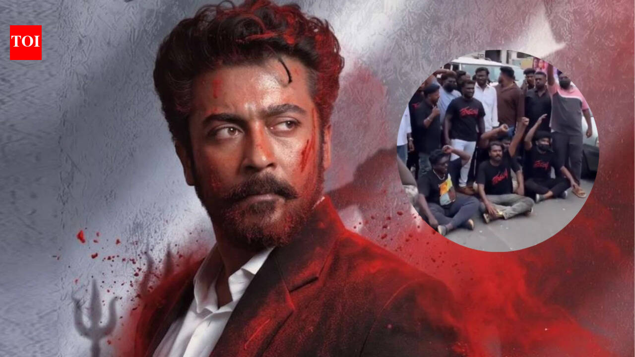 Suriya fans erupt in protest in Puducherry after last-minute delay of ‘Karuppu’ release