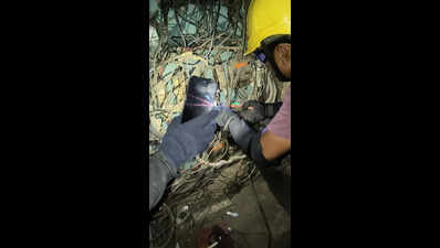 CESC checks power lines, KMC scanner on illegal bldgs