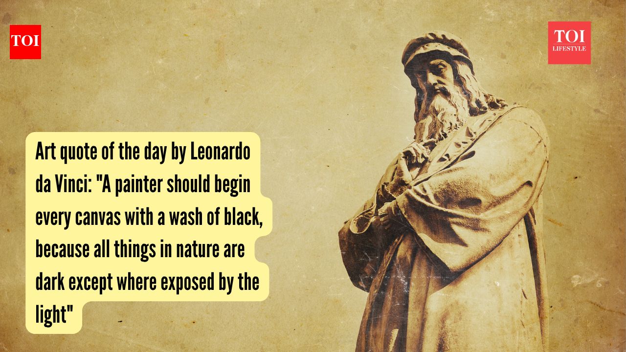 Art quote of the day by Leonardo da Vinci: "A painter should begin every canvas with a wash of black, because all things in nature are dark except where exposed by the light"