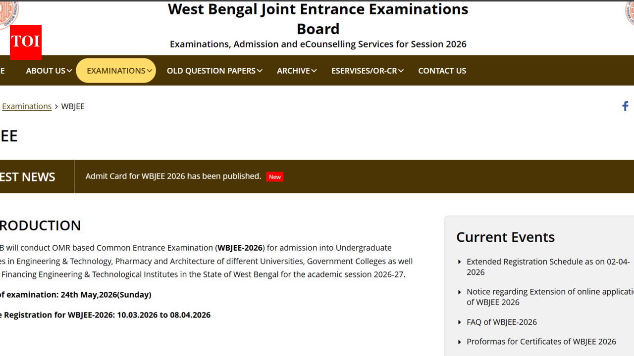 WBJEE admit card 2026 released at wbjeeb.nic.in: Direct link to download here