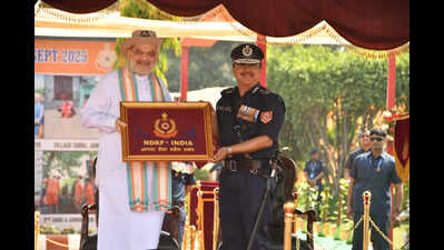 HM Amit Shah hails NDRF during President’s Colour Award ceremony in Ghaziabad