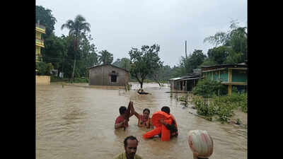 Relentless rain batters Barak Valley; 1 dead, rail links hit after landslides