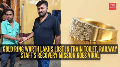 Gold ring worth lakhs slips into train toilet - Indian Railways staff pull off incredible recovery