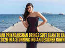 Kalyani Priyadarshan stuns at Cannes 2026 in a regal purple gown celebrating Indian craftsmanship