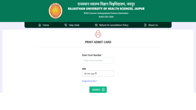 RUHS BSc Nursing admit card 2026 released at ruhsraj.org.in: Direct link to download hall ticket here