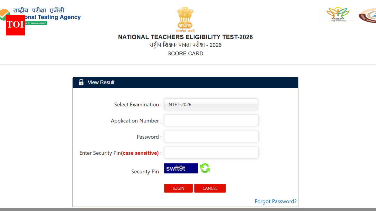 NTA NTET 2026 result released at exams.nta.nic.in: Direct link to download scorecards here