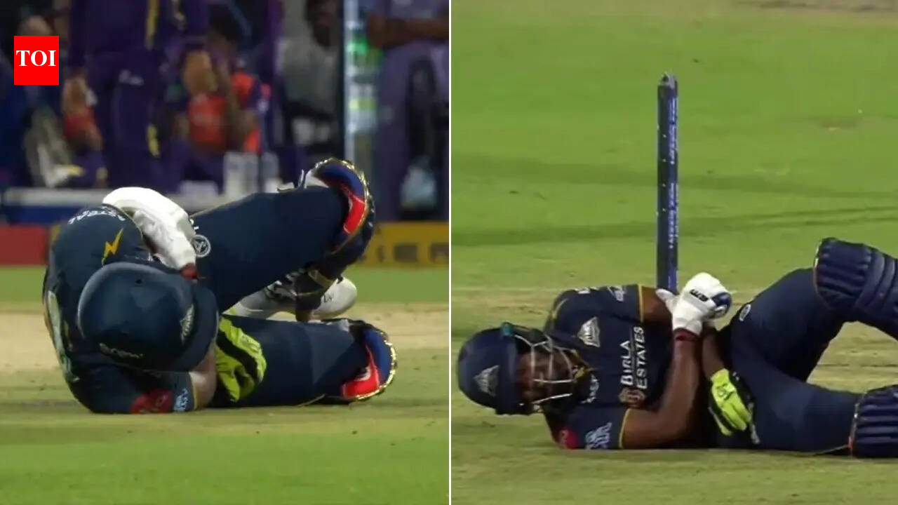 Blow on the elbow: Sai Sudharsan retired hurt after injury in KKR vs GT match