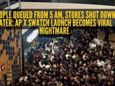 AP x Swatch Royal Pop launch goes horribly wrong as crowds push, scream and storm stores