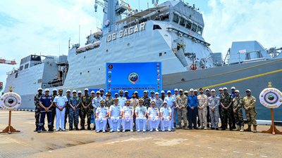 IOS Sagar with crews from 16 countries arrives in Colombo as part of operational deployment in IOR