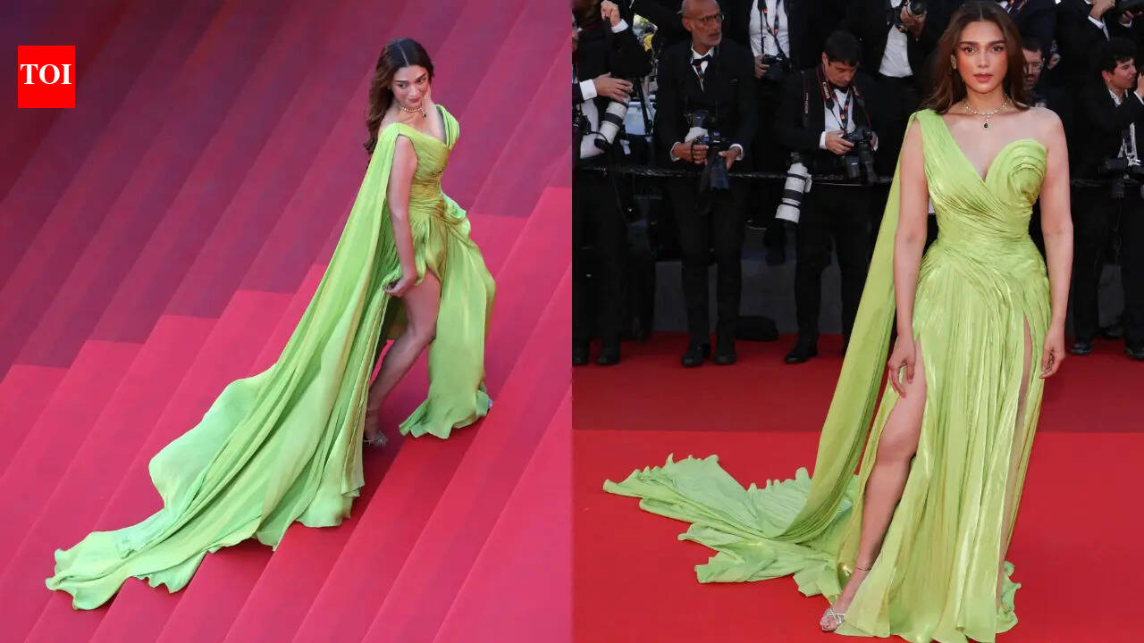 Aditi Rao Hydari turns Cannes into her personal runway in futuristic neon couture gown