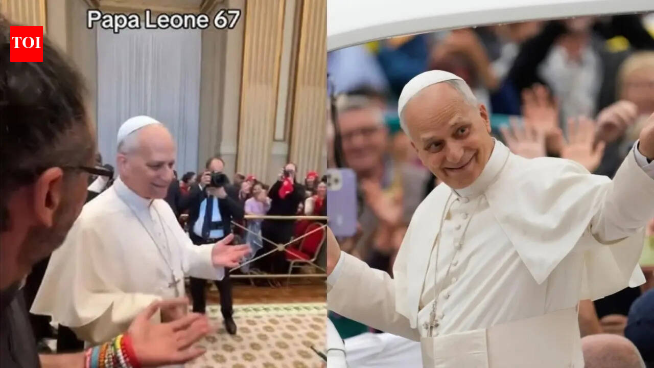 ‘Who’s that Gen Z priest?’: Pope Leo XIV stirs up the internet after flashing the ‘6-7’ gesture with kids at the Vatican