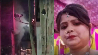 Mother dies while saving 3 children using ladder during house blaze in Prayagraj