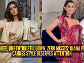 From golden saree glam to futuristic couture: Diana Penty is quietly winning Cannes fashion