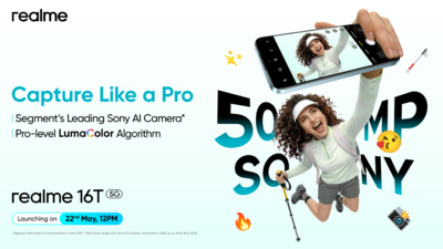 Realme 16T to launch May 22 with 8,000mAh battery, 50MP Sony IMX852 sensor