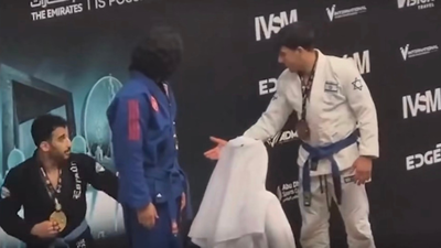 Kuwaiti champion refuses handshake with Israeli bronze medalist, leaves podium after ugly exchange at Abu Dhabi Grand Slam Jiu-Jitsu