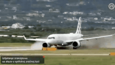 Watch: Croatia airlines plane skids off runway during aborted take-off