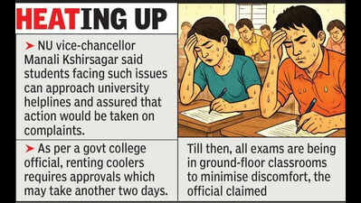 Students sweat it out as exam centres lack coolers amid 44°C heat