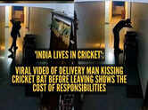 'India lives in cricket': Viral video of delivery man kissing cricket bat before leaving shows the cost of responsibilities