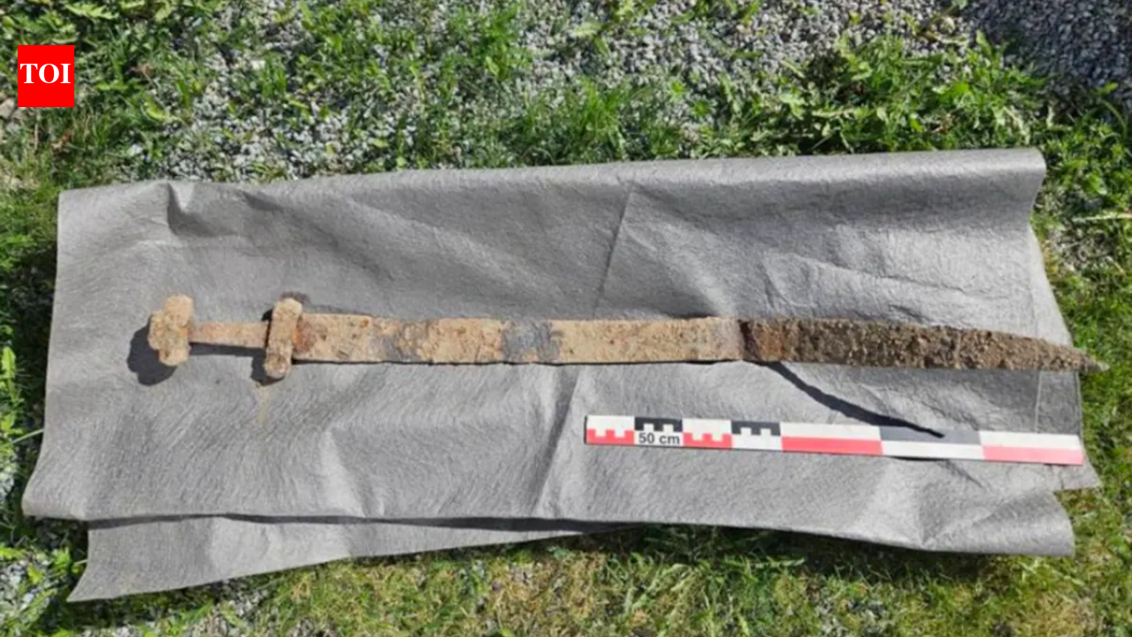 A six-year-old boy discovers an ancient Viking-era sword during a school trip in Norway