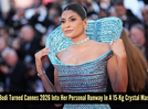 Cannes 2026 officially sparkled harder after Farhana Bodi arrived in a 15-kg crystal gown