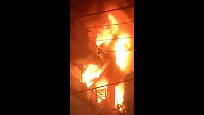 Twelve people rescued from terrace as fire engulfs two flats in Ghaziabad building