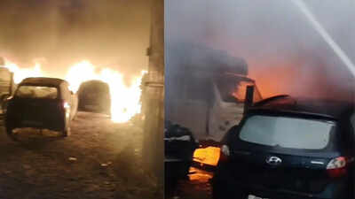 Fire breaks out at Meerut road workshop near Rapid metro station, 3 vehicles gutted; short circuit suspected