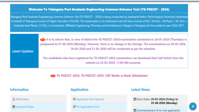 TS PGECET exam date 2026 postponed: Check complete details here