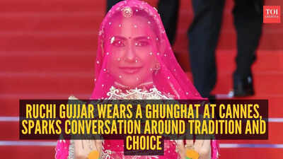 Ruchi Gujjar brings Rajasthani poshak and ghunghat to Cannes, internet debates the symbolism