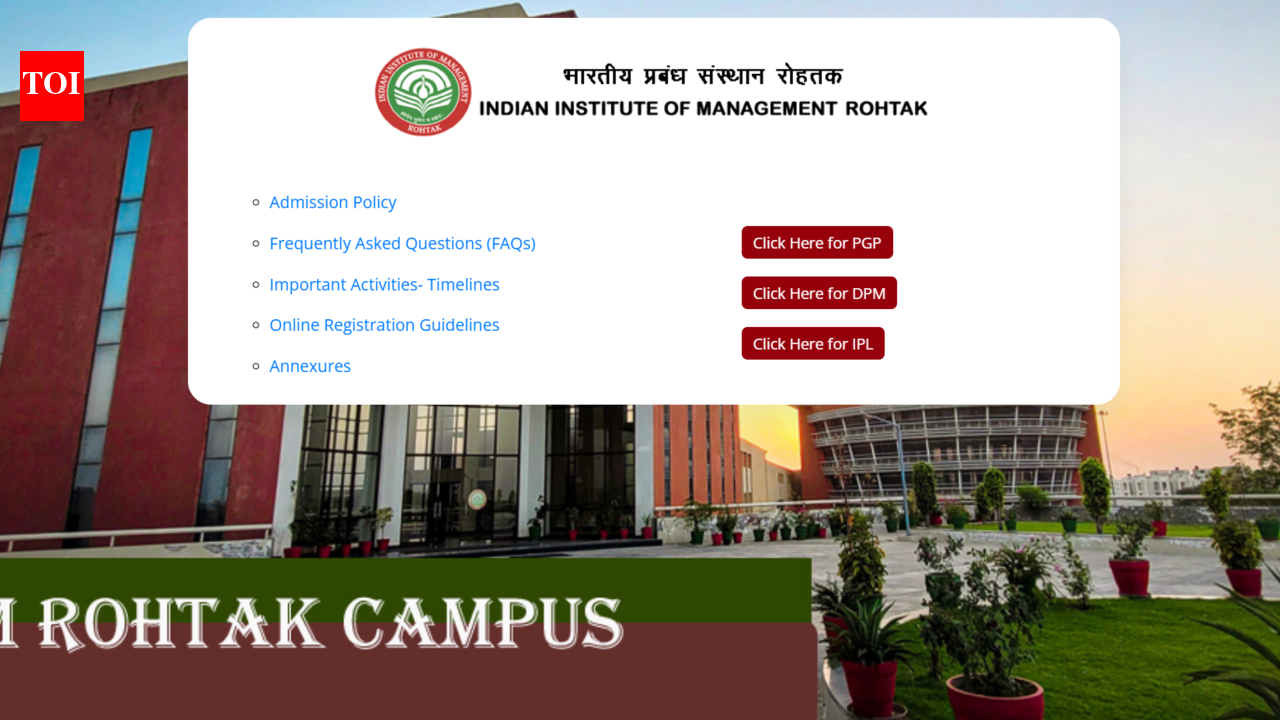 IIM रोहतक ने IPMAT परिणाम 2026 जारी किया: स्कोरकार्ड डाउनलोड करने के लिए सीधा लिंक यहां