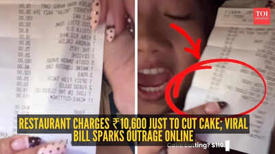 Restaurant charges ₹10,600 just to cut cake; viral bill sparks outrage online