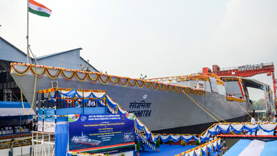 GRSE launches first next-gen offshore patrol vessel for Indian Navy