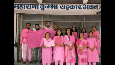 Cooperative dept staff’s ‘pink protest’ amid gender insensitive remarks stir