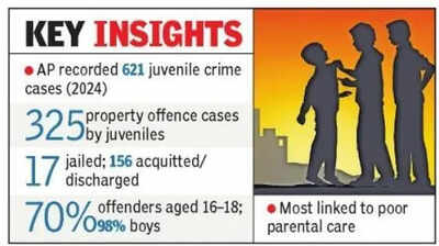 Theft, burglary tops juvenile offences in AP