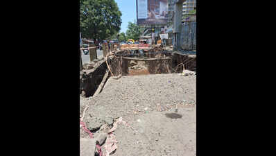 Wadgaon Sheri storm water drainage work crawls, residents fear monsoon chaos