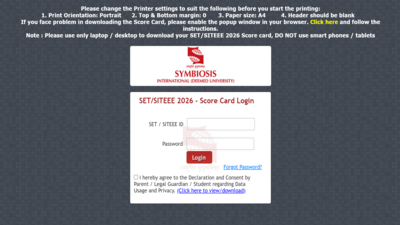 SITEEE 2026 result released at set-test.org: Direct link to download scorecards here