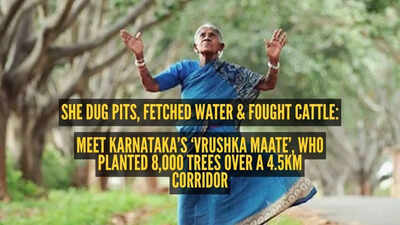 She dug pits, fetched water and fought cattle: Meet Karnataka’s ‘Vrushka Maate’, credited for planting 8,000 trees over a 4.5km corridor